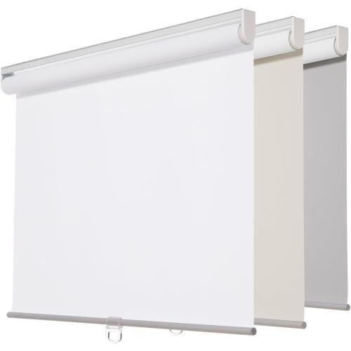 Persilux Cordless Window Shades Roller Blinds (35 W x 72 H, White) 100% Blackout Roller Window Shades UV Protection Energy Saving Roller Shades for Bedroom and Living Room, Home and Office