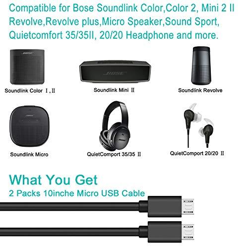 SCOVEE Replacement USB Charging Cable Power Cord for Bose QC20 SoundLink,Charger for Beats Powerbeats2 Studio 2.0 Headphones Earphones,Speaker,Mini 2,QuietComfort 35 Adapter