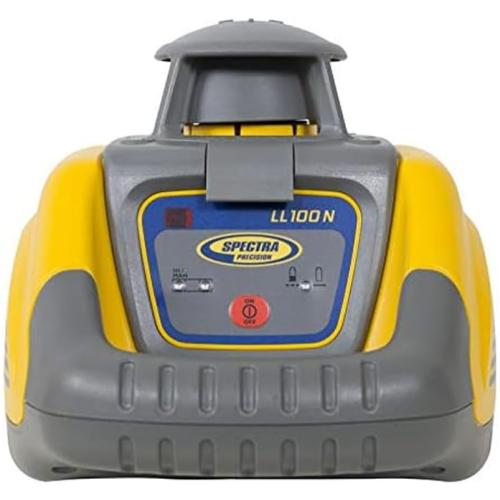 Spectra Precision LL100N-2 Laser Level Kit with HR320 Receiver and Clamp, 15' Grade Rod (Inches), Tripod, and System Case , Yellow
