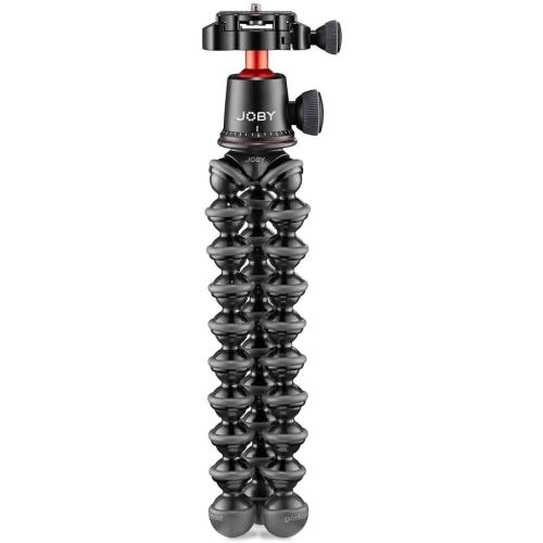 Joby GorillaPod 3K Pro Kit, Includes Stand & BallHead with QR Plate, 6.Lb Load Capacity, Black/Charcoal/Red