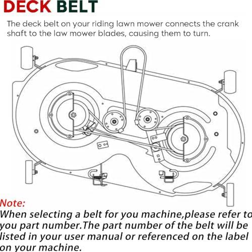 954-05022A Deck Belt 1/2x108 for Cub Cadet XT1 LT46 XT2 Craftsman T240 MTD