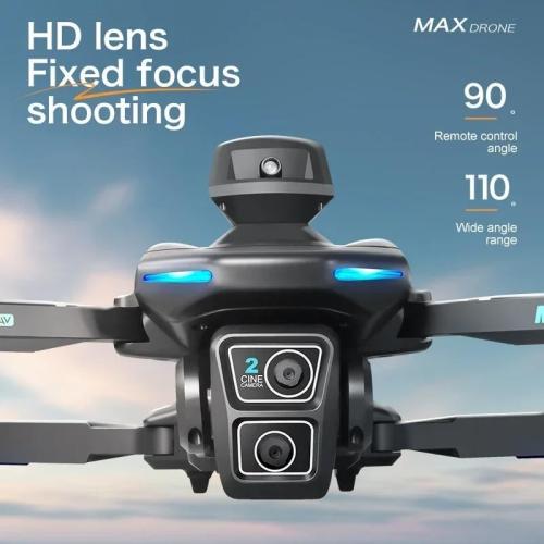 Waillynice- XT606 Drone 6k Profesional 4K HD Camera Obstacle Avoidance Aerial Photography Optical flow Foldable Quadcopter GPS RC 10000M (Black-6K-1B)