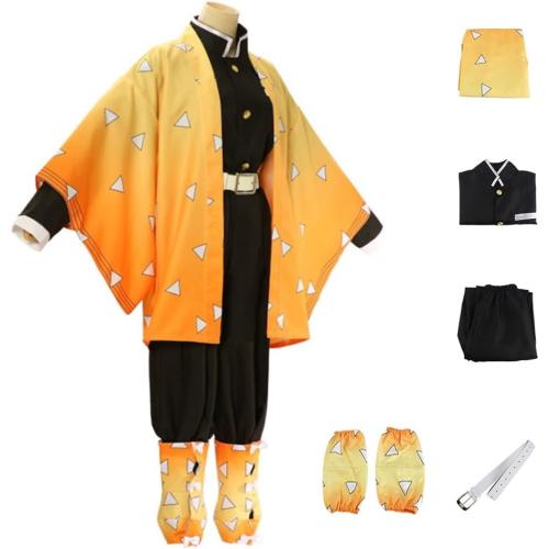 SIZE 150 Anime ZENITSU Cosplay Costume for Kids Adults Anime Outfits Costume for Halloween