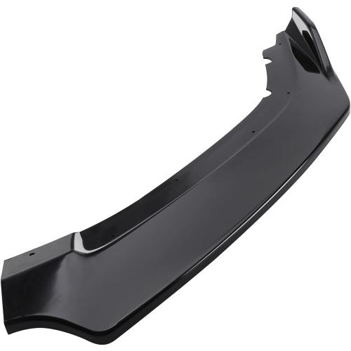 MotorFansClub 3pcs Front Bumper Lip Splitter Fit for Honda Civic 2016 2017 2018 Trim Protection Splitter Spoiler, Glossy Black