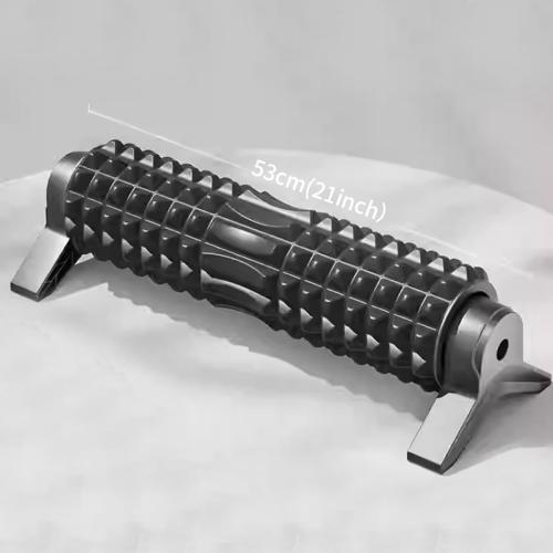 BLACK New Upgrade Bracket Foam Roller, 21 Inch Firm Deep Tissue Muscle Massager for Back Leg Pain & Sore Muscles (Black)