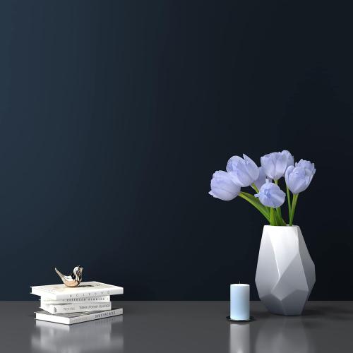 VaryPaper Navy Blue Vinyl Wallpaper, 32''x354'', Self-Adhesive, Waterproof, Removable, for Bathroom, Bedroom, Kitchen, etc.