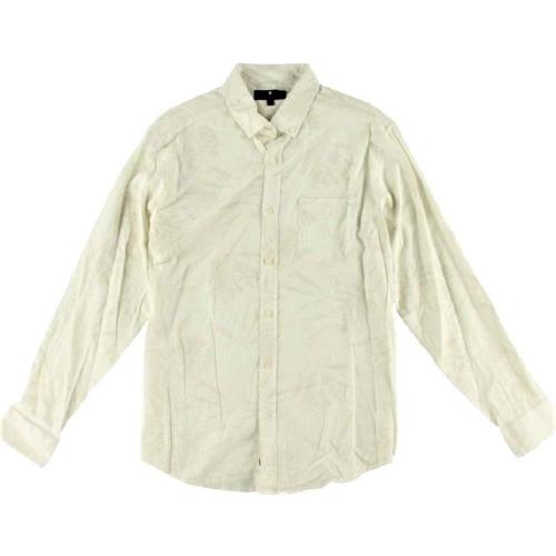 size-4XL-Argyle Culture Men's Ivory Hawaiian Print Button Down Shirt SZ M New with Tags