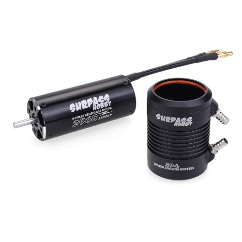 SURPASS HOBBY 2968 2800KV Brushless Motor   Water Cooling Jacket   70A ESC   Program Card for RC Boat