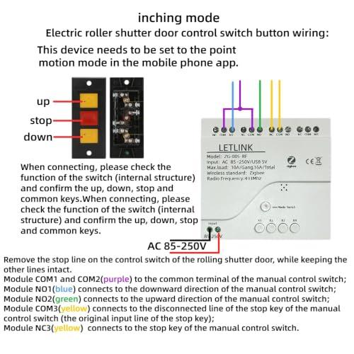 4 Channel Zigbee Smart Relay Switch,Smart Life/Tuya APP Remote Control,With Inching/Self-Lock/Interlock modle,Works with Tuya Zigbee Gateway (4CH Micro-Usb 5V/AC 110V)