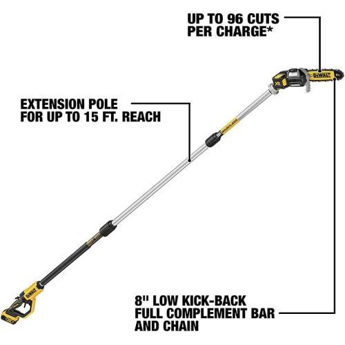 DEWALT 20V MAX* XR® Brushless Cordless Pole Saw (Tool Only-Battery & Charger not included) (DCPS620B)