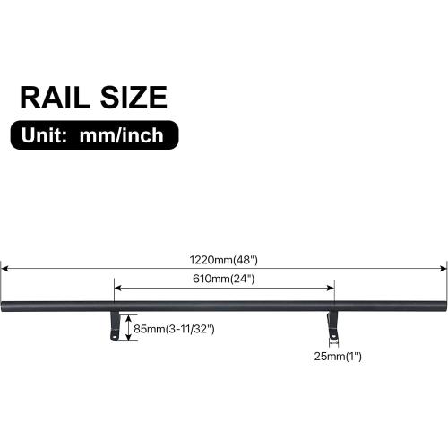 Rolling Library Ladder Hardware Kit, 4FT Extension Kit