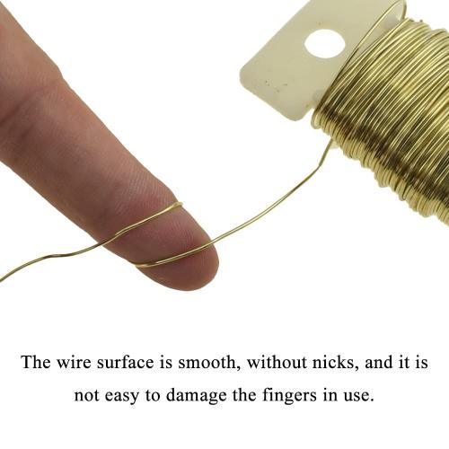 HAHIYO 22Gauge Golden Floral Wire - 1 Roll, 38 Yards (115 Feet) Flexible Paddle Wire for Crafts, Christmas Wreaths, Tree & Flower Arrangement, Bouquet Wrapping, Wedding DIY