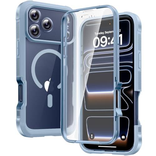 Diaclara Magnetic & Screen Protector for iPhone 17 Pro Max Case,Blue