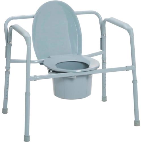 Drive Medical Heavy Duty Bariatric Folding Bedside Commode Seat