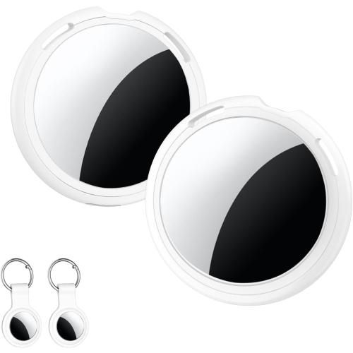2 Pack Tracker Tags [Apple MFi Certified] Pair with Apple Find My (iOS Only) Bluetooth Air Smart Tags Key Finder Item Locator Waterproof Finder Worldwide Tracking for Pets Wallet Backpack Dogs Luggage