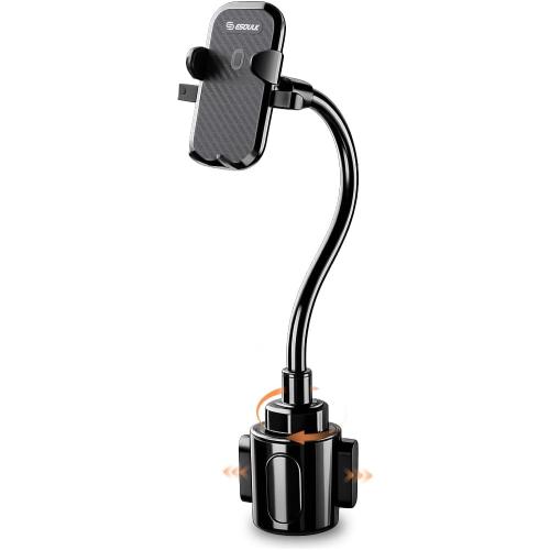 Cup Holder Phone Mount 15 Inch Adjustable Gooseneck Arm for Car | Adjustable long arm and stable cup holder base keep your phone secure, easy to reach, and clear to view while driving