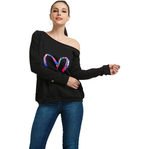 Size XL...MAGICMK Woman’s Sweatershirt Lips Print Causal Blouse Off The Shoulder Long Sleeve Loose Slouchy Pullover Plus Size Tops