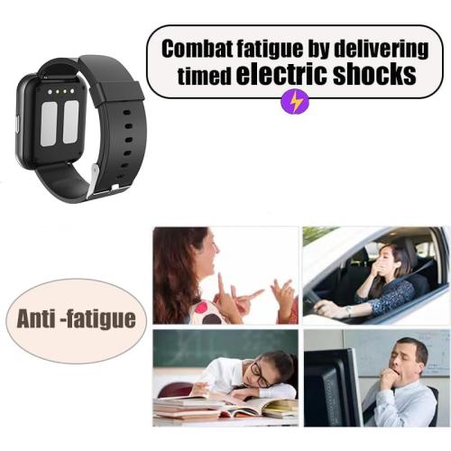 Electric Shock Alarm Clock for Heavy Sleepers | Wearable Silent Strong Zap Alarm Clock | Shock Pulse for Self-Discipline and Combat Fatigue | With 1.69 Touch Screen
