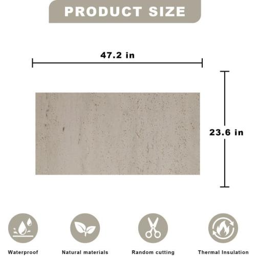 3D Wall Panels - 4PCS 47.2x23.6 Faux Stone Wall Covering - MCM Modified Clay Material for Home Art, Accent Brick, Modern Exterior/Interior Decoration, Covering 31 sq.ft TV