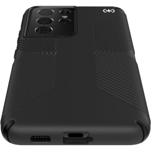 Speck Products Presidio2 Grip Samsung Galaxy S21 Ultra 5G Case, Black/Black/White