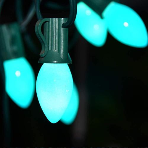 SUNSGNE C7 Blue Christmas Incandescent Light Bulbs, 5 Watt E12 Candelabra Base - Great for Patio, Night Lights, Chandelier Light Bulbs, Candelabra Bulbs, Christmas Decoration, Pack of 25