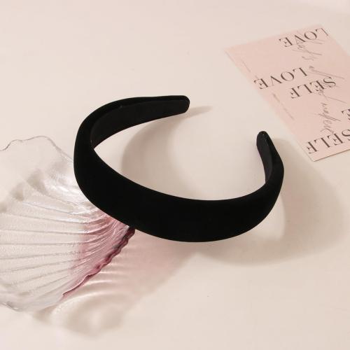 Black Velvet Padded Headbands for Women Fashion Non slip Comfortable Head Bands for Women (Black, one size)
