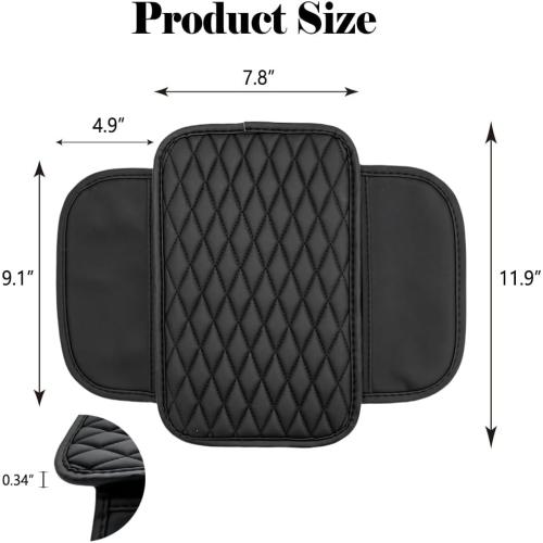 Center Console Cover, Arm Rest Cover for Car, Car Console Covers, Console Cover, Long-Lasting and Comfortable to The Touch, Suitable for Most Cars, Trucks, SUVs (Black)