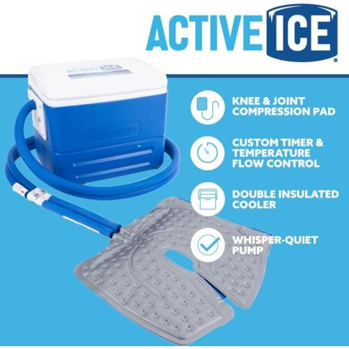 Polar Active Ice 3.0 | 9 QT Cold Therapy Ice Machine | Programmable Timer | Knee & Joint Pad | Cryotherapy Pain Relief System | Ace Bandage Style Compression