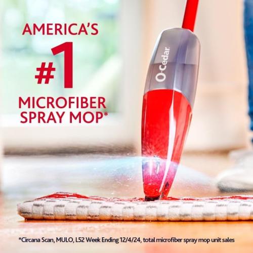 O-Cedar ProMist MAX Microfiber Spray Mop Removes 99% of Bacteria with just Water, Features 1 Extra Refill