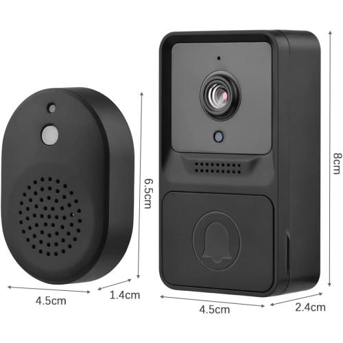 Video Doorbell Wireless 1080P High Resolution Visual Smart Security Doorbell Camera Wireless Video Doorbell with IR Night Vision 2-Way Audio Real-Time Monitoring