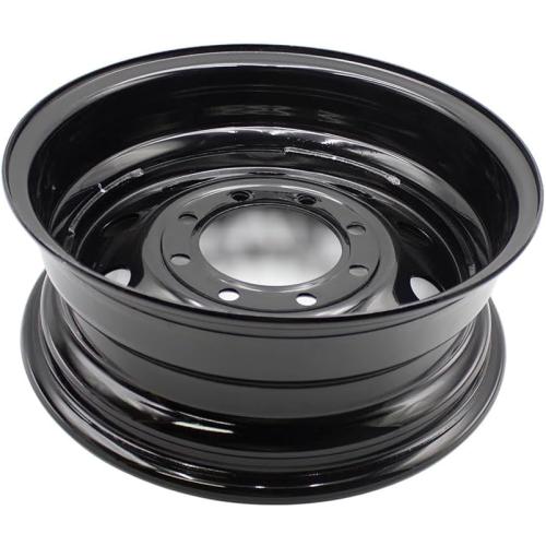 Black 16x6 Trailer Rim Wheel 8 Lug Holes On 6.5 8x6.5 16 inch 16 X 8 x 6.5 Bolt Circle Steel Equipment Trailer Rim Wheel