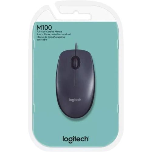 Logitech (910-001601-8) 8-Pack M100 Ambidextrous USB Optical Scroll Wheel Mouse - PC/Mac