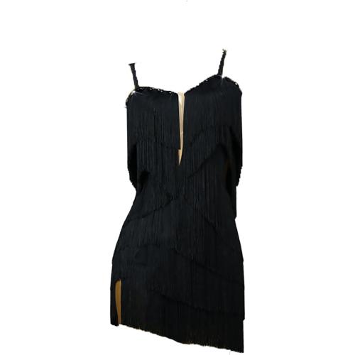 Size M...Fringe Latin Dance Dresses for Women Fringe Salsa Dance Outfit Ballroom Competition Dancewear Competition Performance