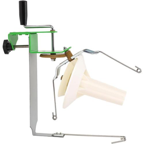 Yarn Winder Hand Operated, Large Capacity Manual Yarn Winder, Stainless Steel and Plastic Wool Winder for Knitting Crocheting, 2 in 1 with 6 Accessories for Efficient