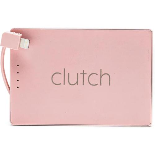 Clutch Pro - Portable Charger - Power Bank - iPhone, Android, Tablet - Magnetic Battery Pack - TSA Approved - Built-in Cable - Thin Profile - 5000 mAh Power - 3.5oz - Pink