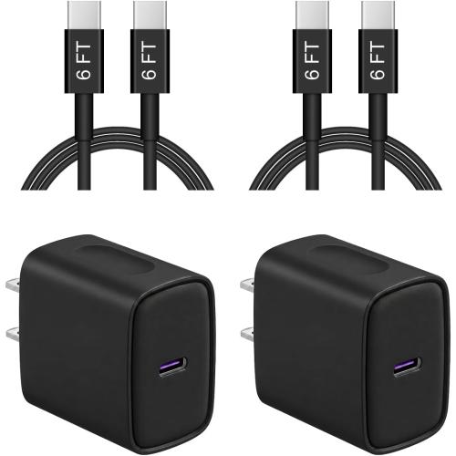 iPhone 17 16 15 Charger Fast Charging 6FT - 20W USB C Charger Block