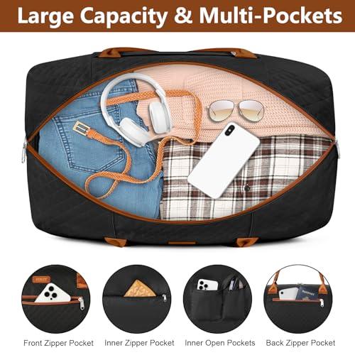 ITIEZY Weekender Bag for Women 21.5 Travel Duffel Large Carry On Bag 3PCS