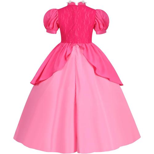 Pink Princess Costume for Girls Halloween Party Dress with Accessories 9-10. Years