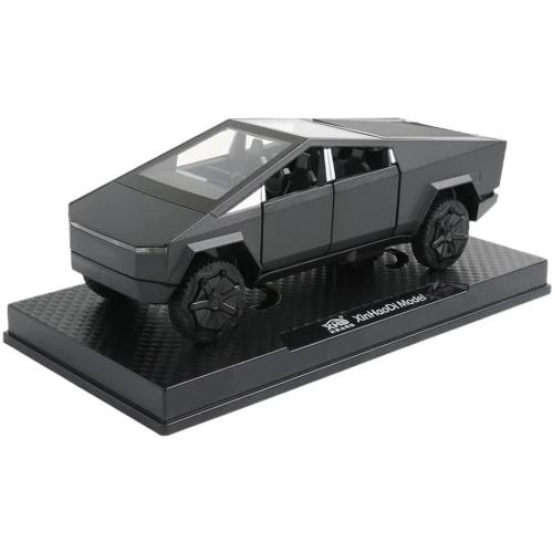 Black 1:32 Scale Toy Trucks Pickup Model Pull Back Pick-Up Truck with Sound and Light, Alloy Diecast Truck Toys for Kids Gift or Vehicles Model Collection Enthusiasts (1/32 Black Pickup)
