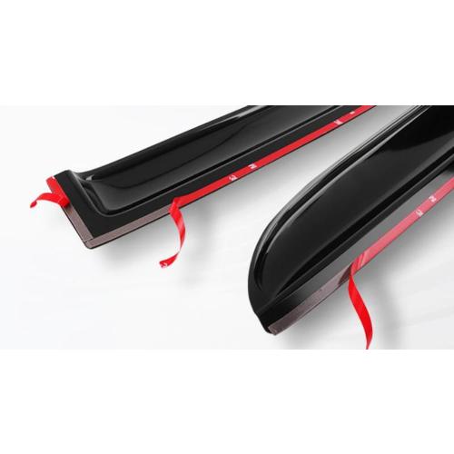 4pcs Out-Channel Window Deflectors for Ford Fiesta Hatchback 09-19 94547 | Outside Mount Adhesive Guards No-Drill Install Reduce Wind Noise Tape-On Acrylic Dark Smoke Rain Guard Shades Sunproof Visors