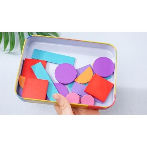 Libima 108 Pcs Open Ended Wooden Shape Puzzles with 180 Pcs Pattern Cards, Wooden Montessori Jigsaw Puzzles Toddlers 3  Years Old STEM Travel Games for Kids Preschool Education Activity Blocks