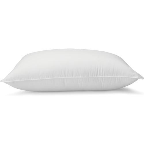 26x20 White 2 Pack Amazon Basics Down Alternative Pillow for Back Side Sleepers, Medium Density, Standard Size