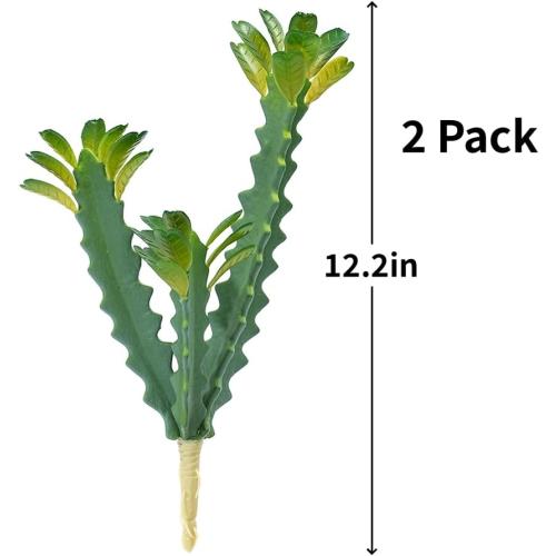 COTSEN 2 Pack 12.2 inch Artificial Succulents Artificial Cactus Plant Fake Cactus Unpotted Artificial Succulent Plants Home Garden Office Indoor and Outdoor Decor