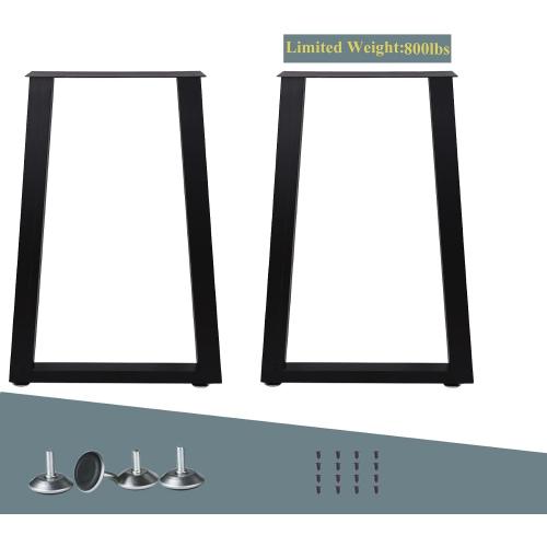 Metal Table Legs For Heavy Duty Square Tube Desk Frame Modern Dining Table/Coffee Table Legs,Set of 2(U)