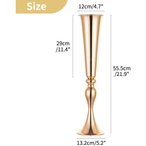 Gold Tall Centerpiece for Table,Tall, 6 Pcs