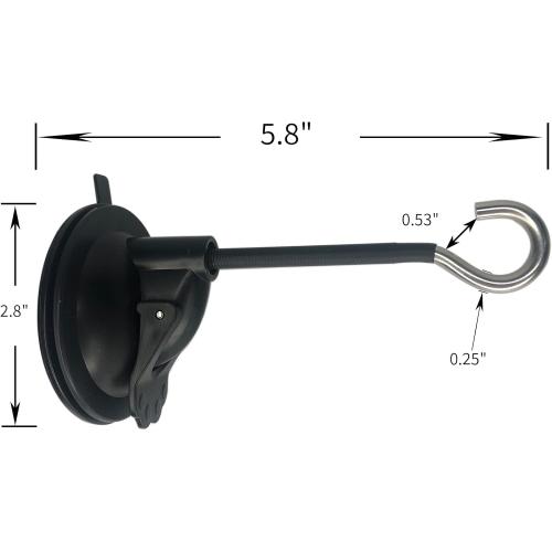 4 Pack Window Suction Cup Bird Feeder Hanger for Bird Feeders and Wind Chimes and Plant, Bird Feeder Hook with Strong Suction Cup, Using The Glue Drop Process- no Feeder and Wind Chimes and Plant