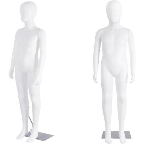 Size 51.2 Child Mannequin Full Body, Kid Dress Form Adjustable Faceless Mannequin Torso, Detachable Manikin Body Display with Metal Base for Children 51.2 Inches