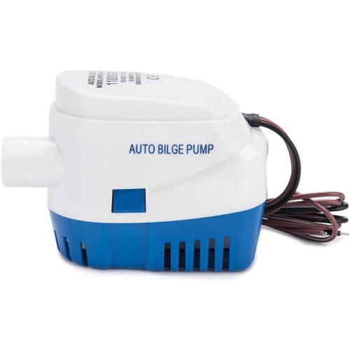 Dontmiss Automatic Submersible Small Boat Bilge Pump 12v 1100gph Auto with Float Switch bilge pump for boat(Outlet Diameter：1 1/8) (1100GPH)