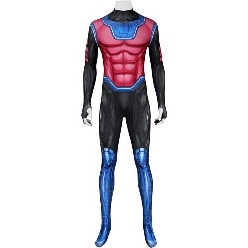 One size Mens Remy Etienne LeBeau Costume mens Gambit Bodysuit Halloween Mens Remy Costume Jumpsuit