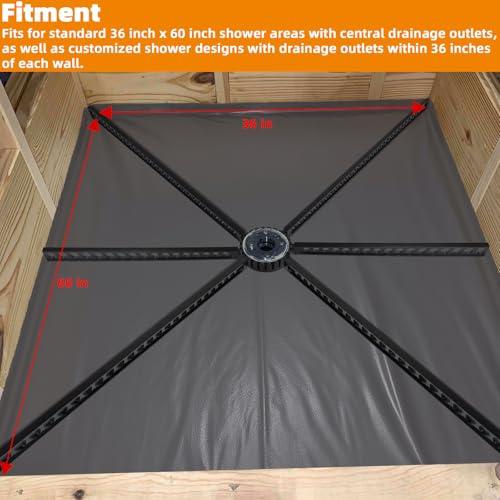 Pitch Shower Kit Sticks for Pitch,Quick Pre Sloped Shower Pan Kit | For Shower Floor Mortar Bed w/Water Drainage Slope,Shower Slope Kit w/Center Ring & 6 Float Stick System for Shower Building